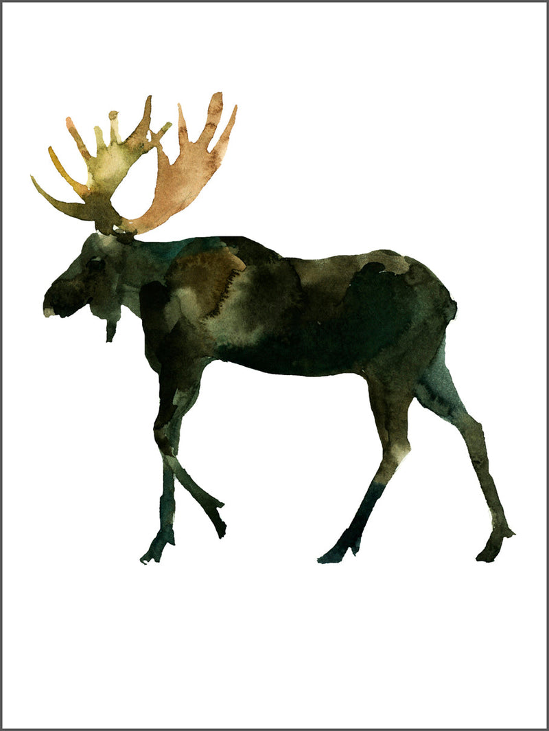 Walking Moose Poster