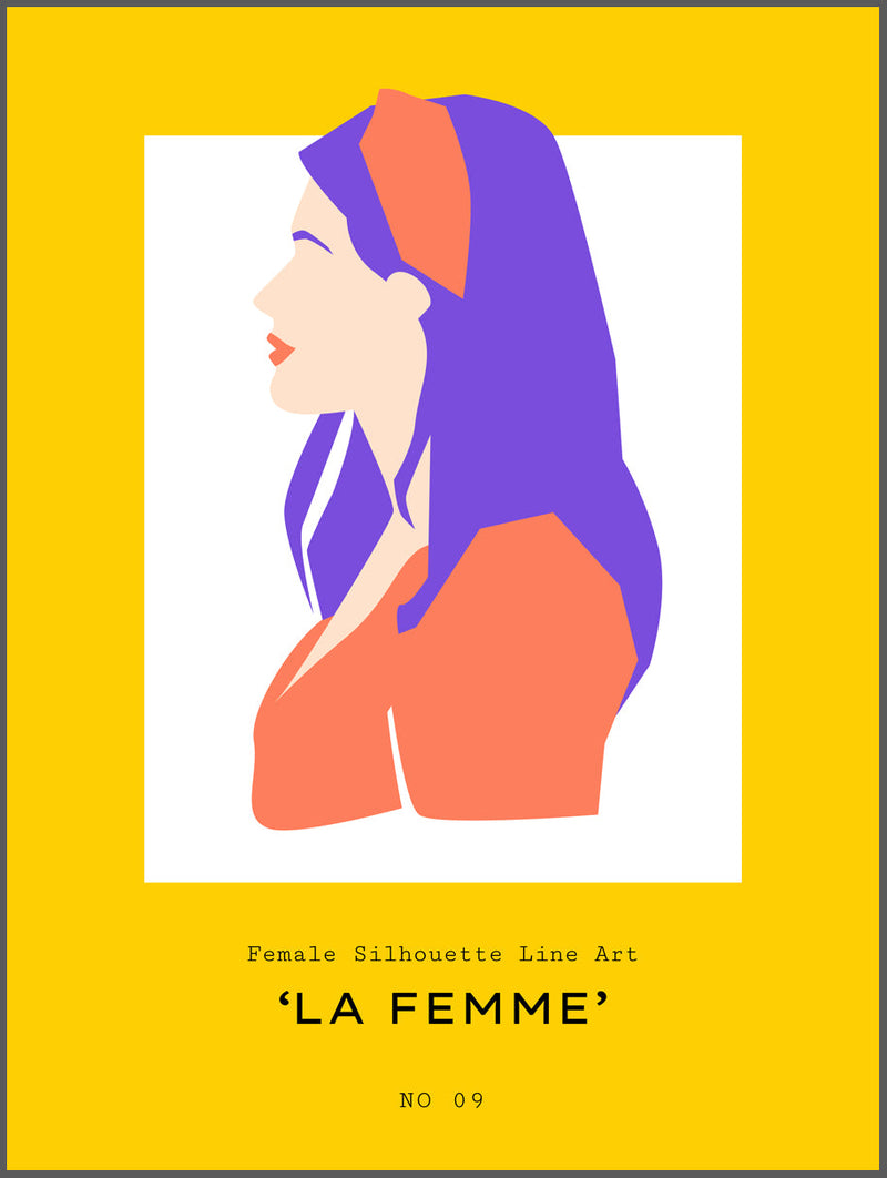 Yellow La Femme Poster