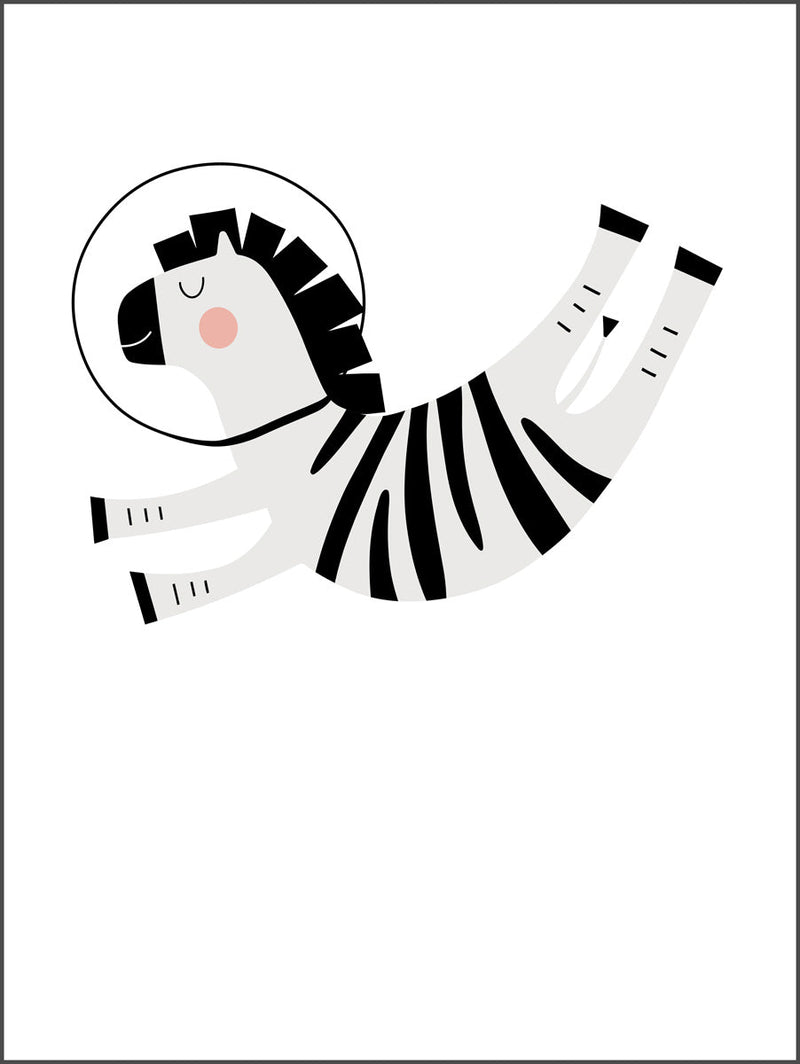 Zebra in Space Poster